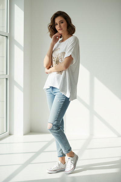 Floral Print Cotton Top