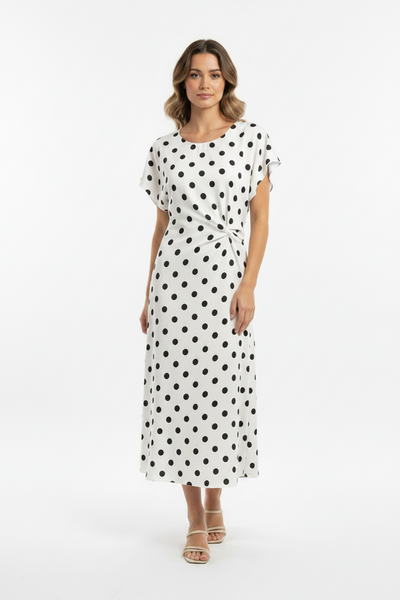 Sleeveless Polka Dot Dress