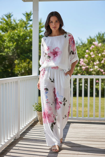 Floral Linen Top