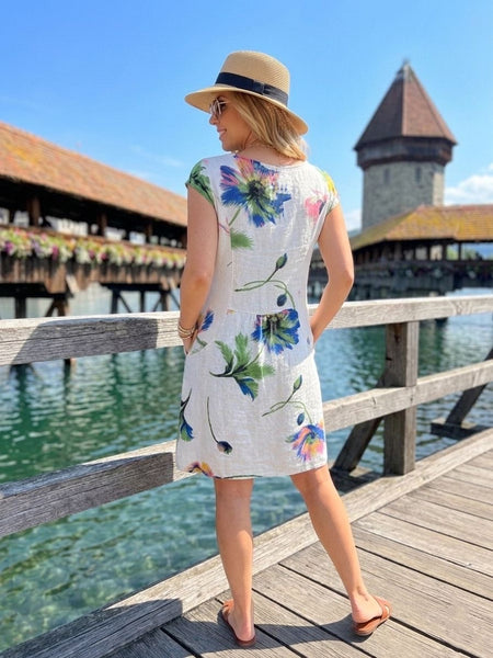 Floral Linen Dress