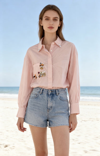 Long Sleeve Pocket Detail Shirt