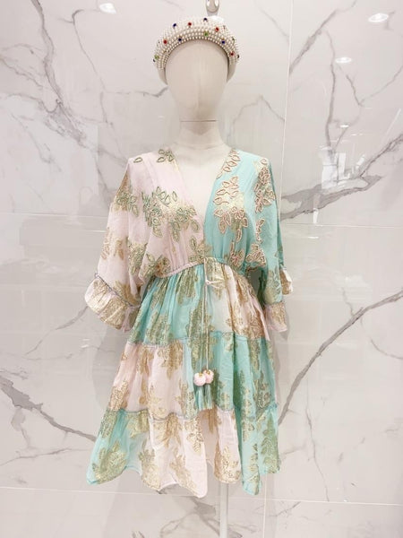 Double V-Neck Dress