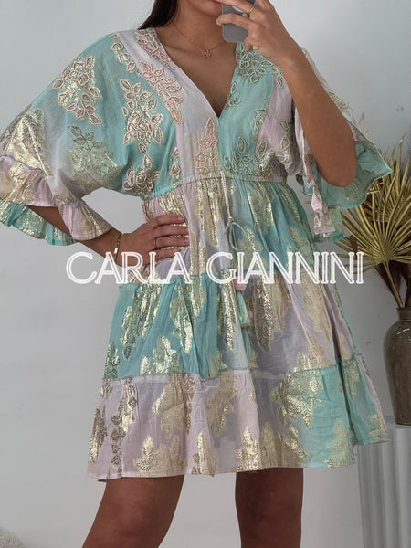 Double V-Neck Dress