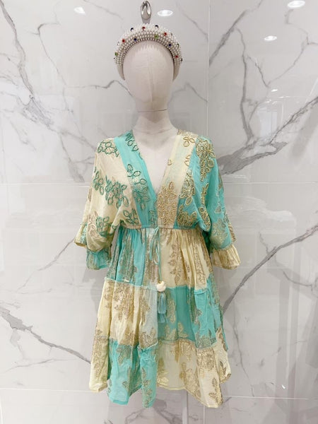 Double V-Neck Dress