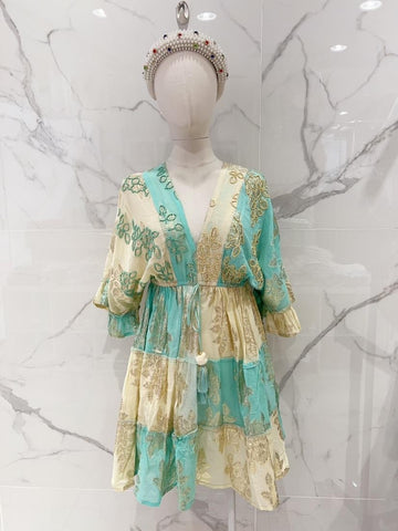 Double V-Neck Dress