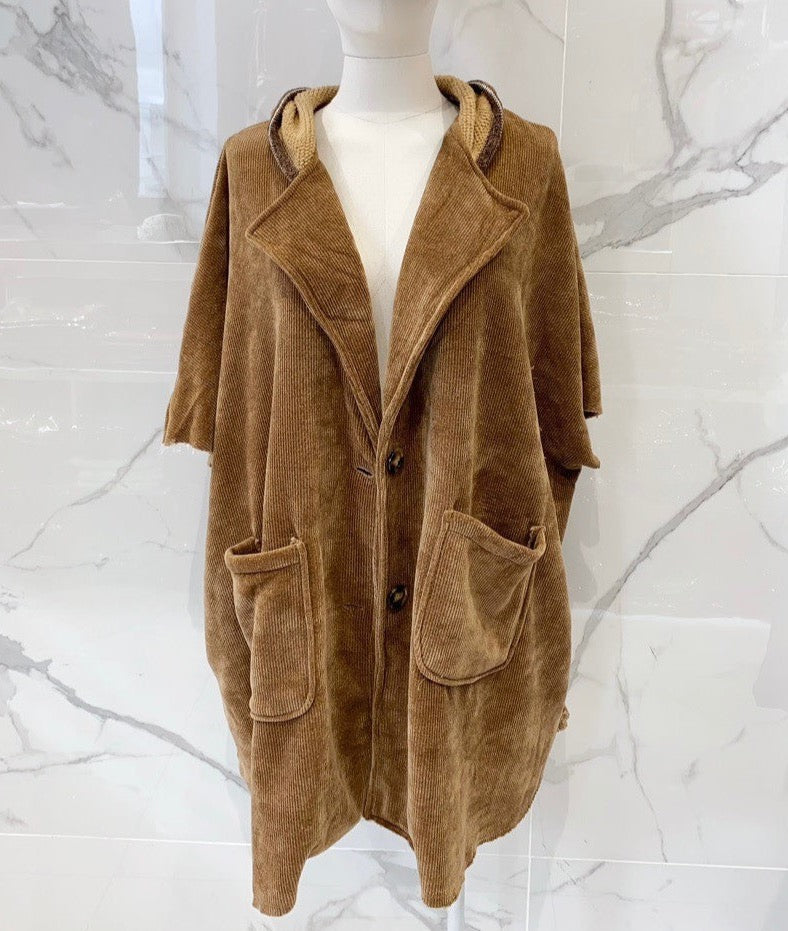 Hooded Long Cape - Italian