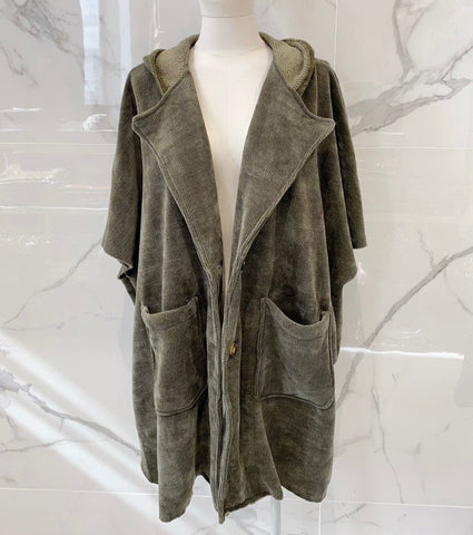 Hooded Long Cape - Italian