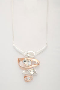 Abstract Crystal Pendant Necklace