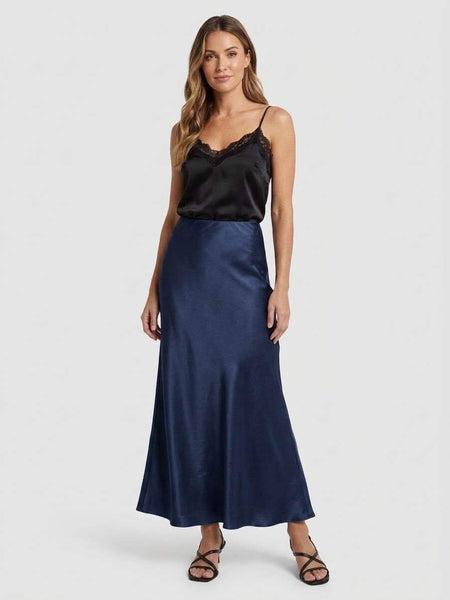 Long Sateen Skirt