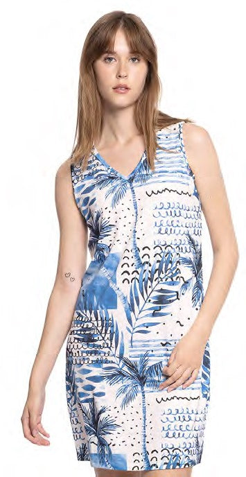 Sleeveless Print Dress