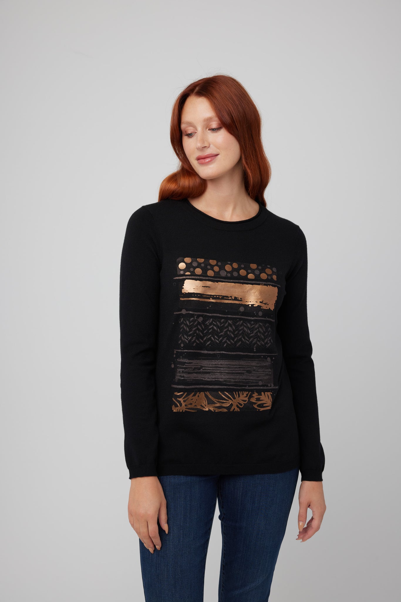 Detail Front Light Sweater