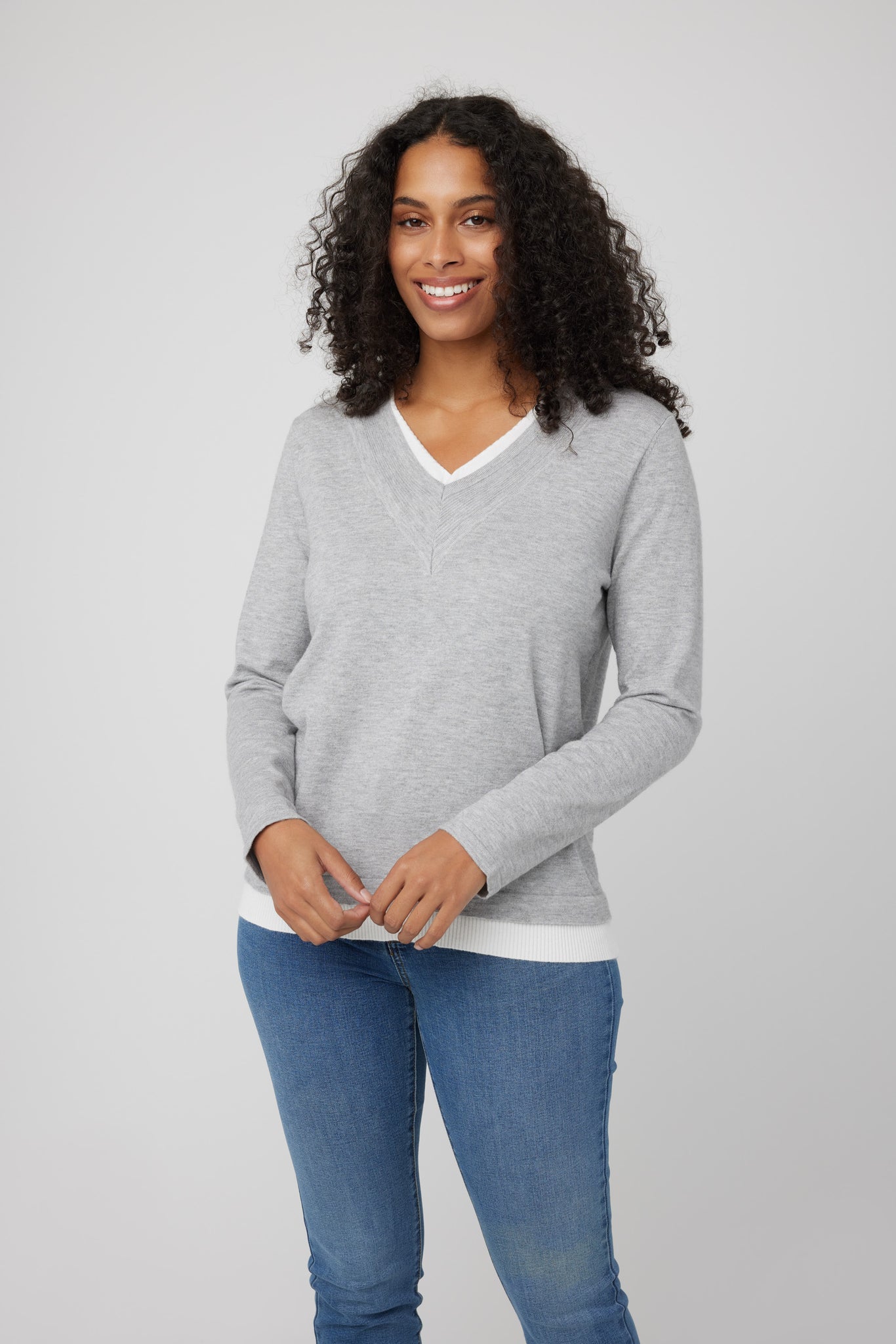 Long Sleeve V-Neck Sweater