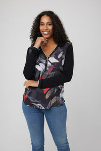 Long Sleeve Print Top