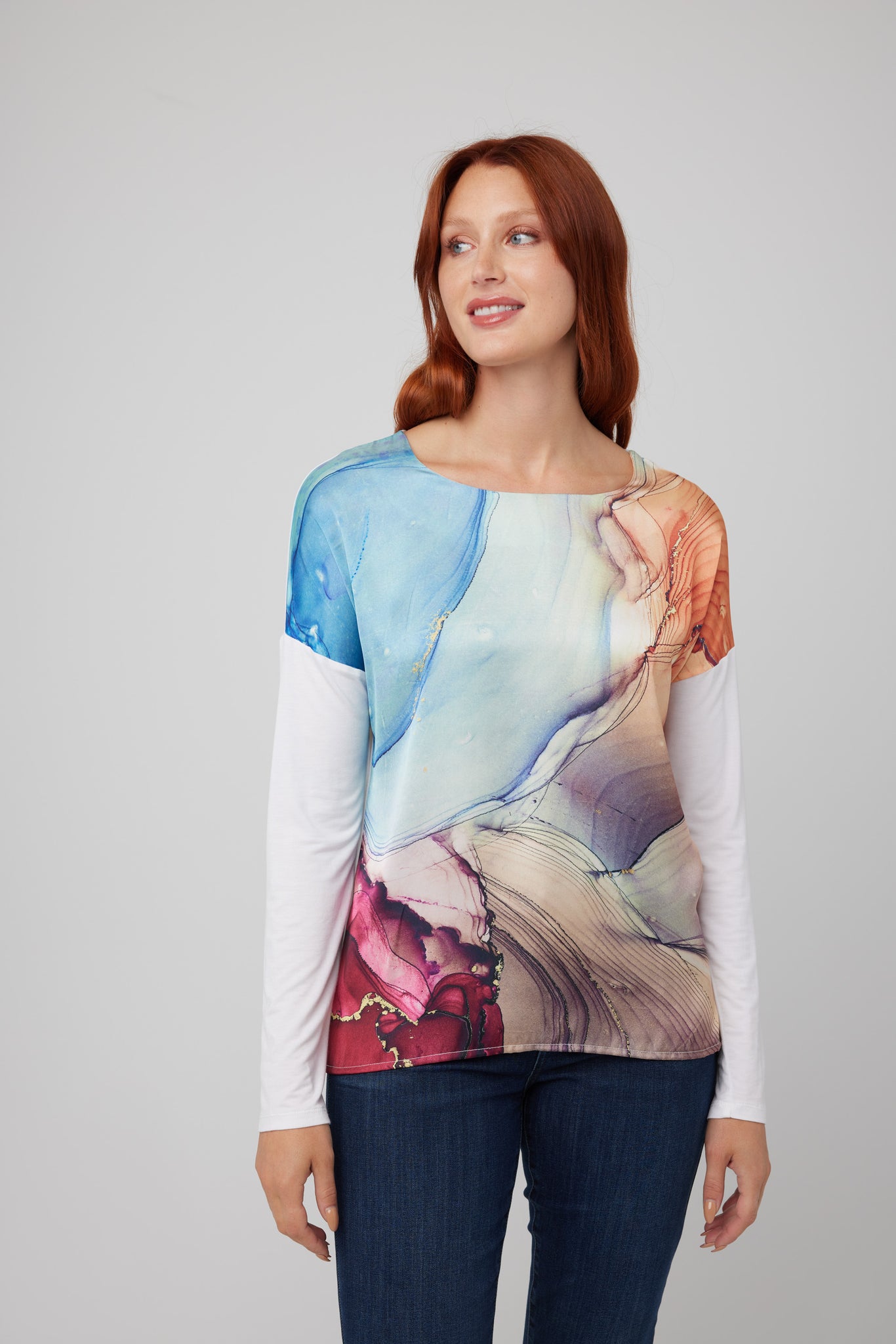 Long Sleeve Print Top