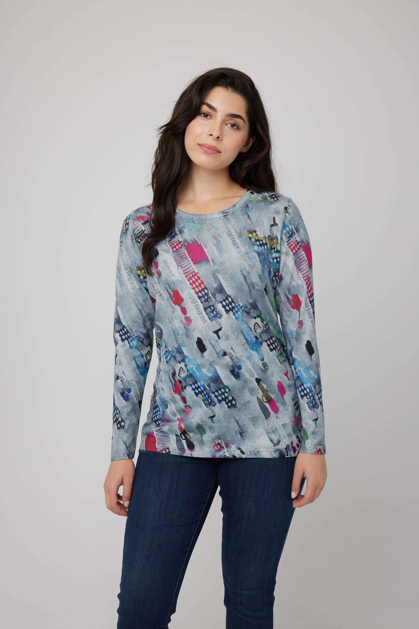Long Sleeve Print Top