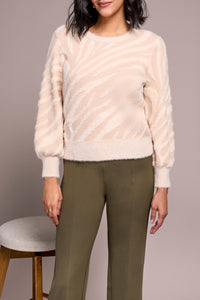Print Crew Neck Sweater