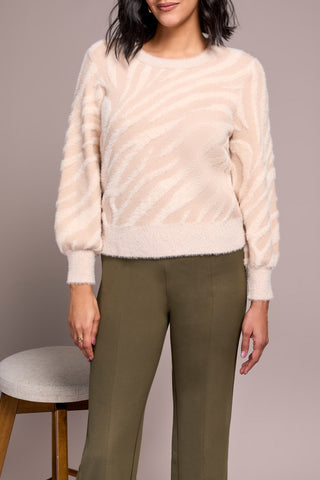 Print Crew Neck Sweater