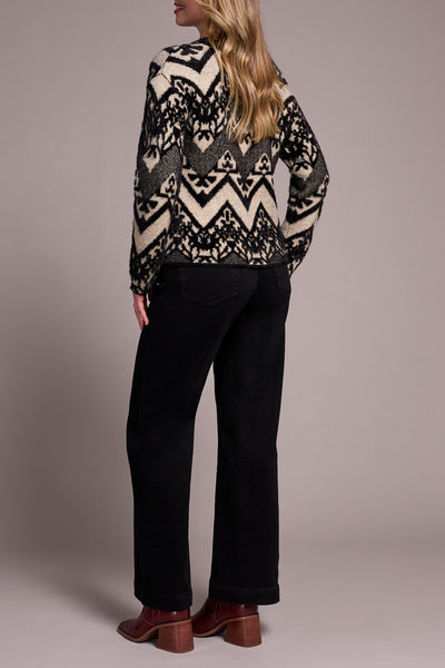 Print Crew Neck Sweater