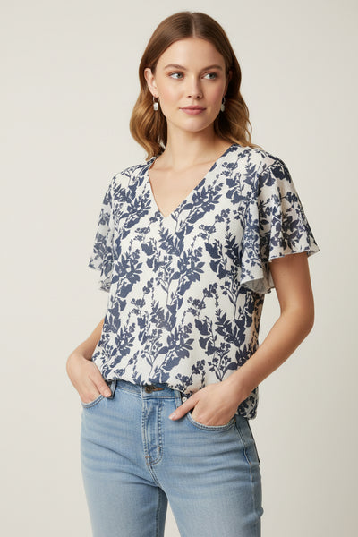 Short Sleeve Print Top