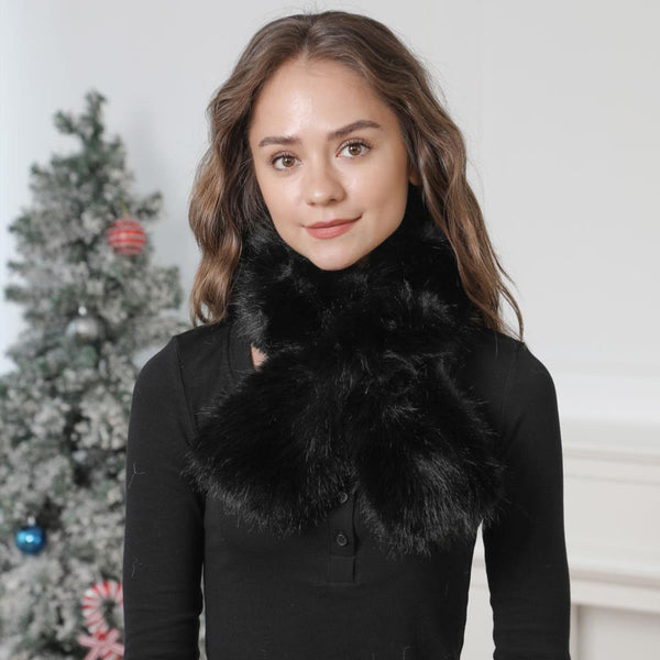 Faux Fur Pull Through Scarf