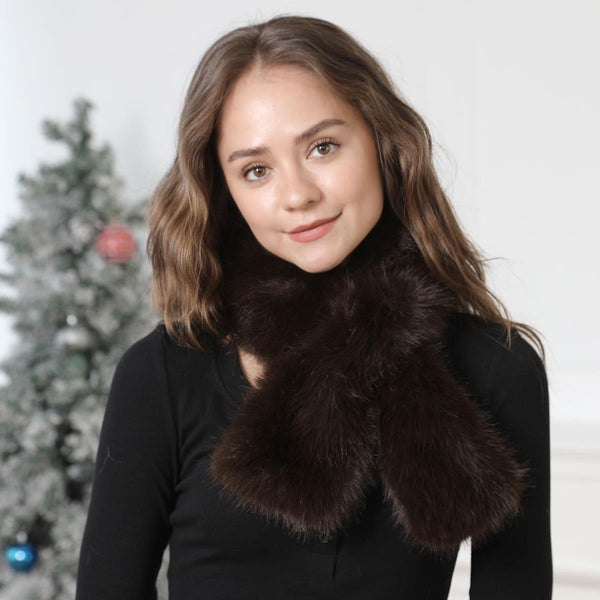 Faux Fur Pull Through Scarf