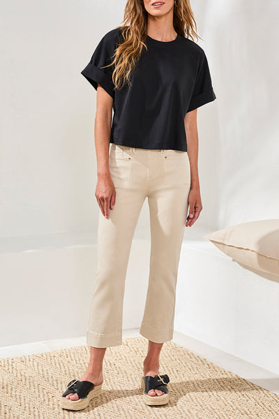 5 Pocket Pull-On Kick Flare Capri