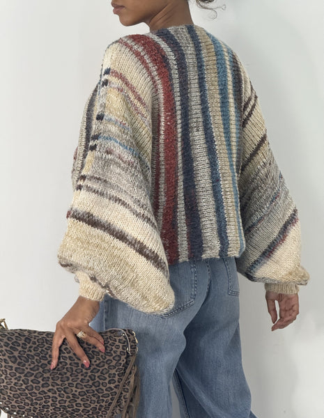 Stripe Sweater Cape