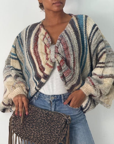 Stripe Sweater Cape