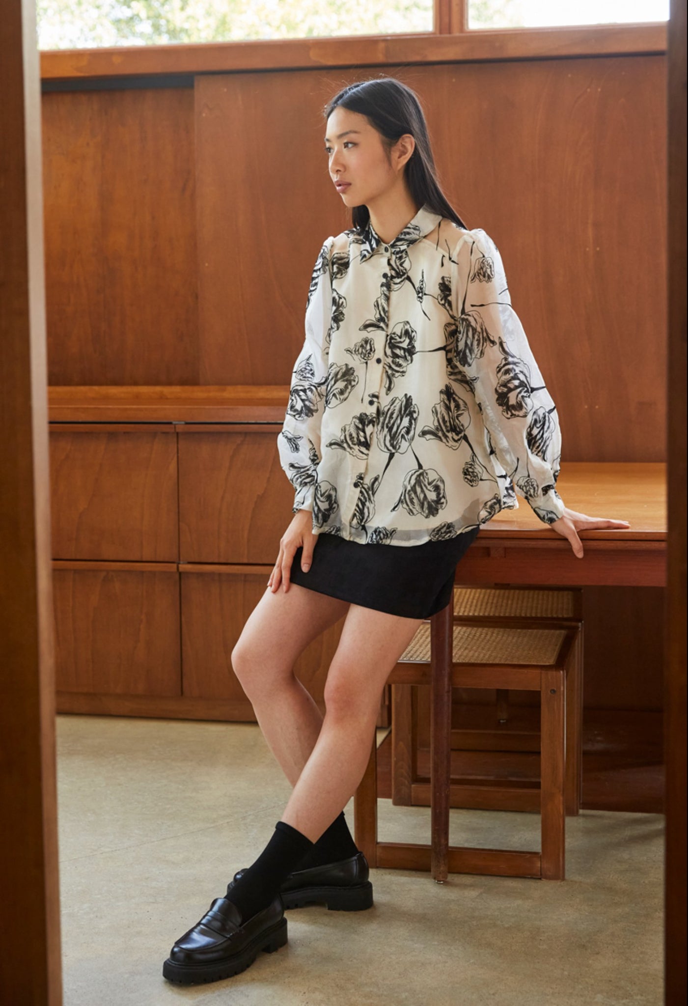 Floral Chiffon Blouse