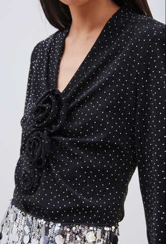 Long Sleeve Lurex Top