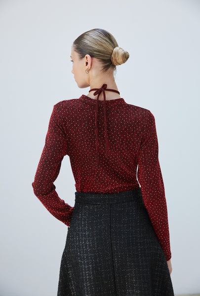 Long Sleeve Lurex Top