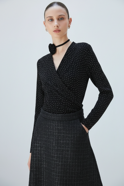 Long Sleeve Lurex Top