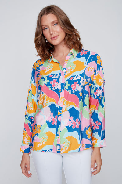 Long Sleeve Print Blouse