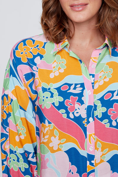 Long Sleeve Print Blouse