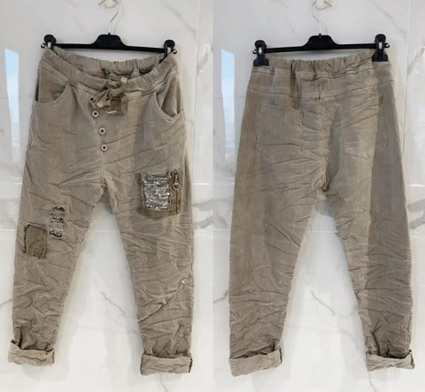 Draw String Waist Pants- Italian