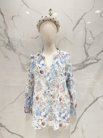 SHEER Printed Blouse