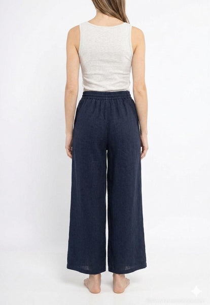 Pull-On Linen Pants