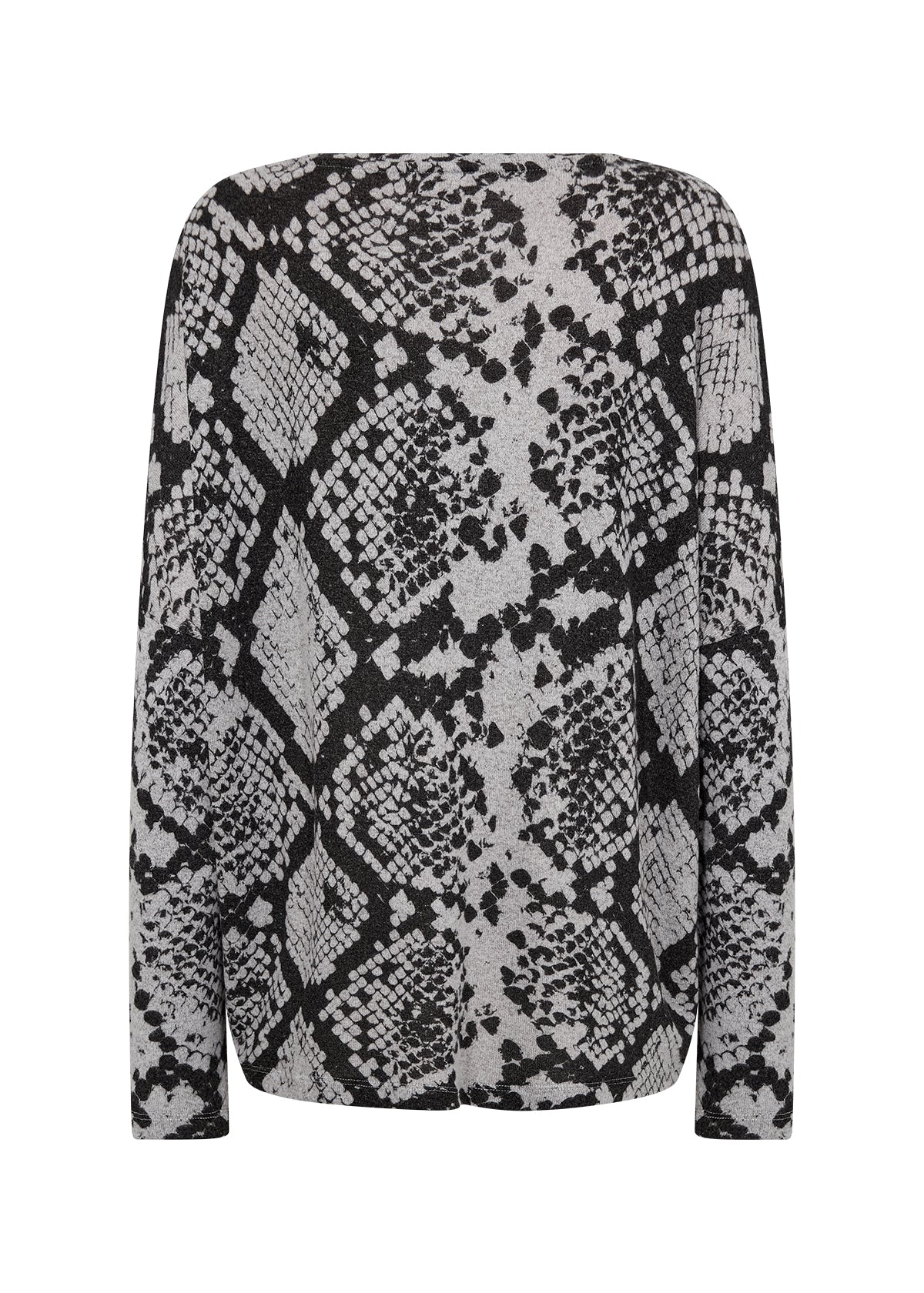 Long Sleeve Snake Print Knit Top