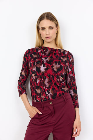 3/4 Sleeve Print Top
