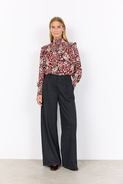 Herringbone Wide Leg Pants