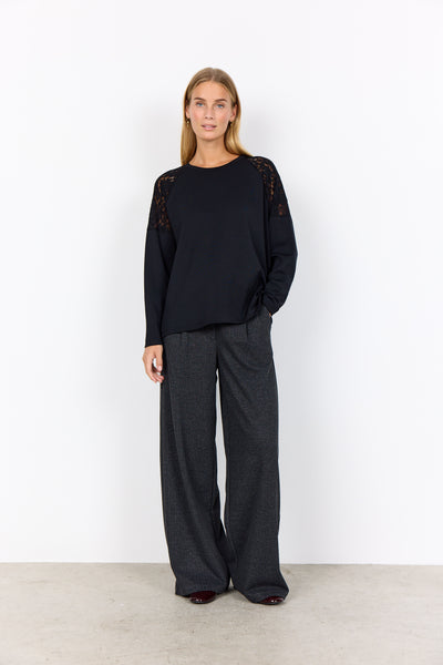 Lace Shoulder Sweatshirt