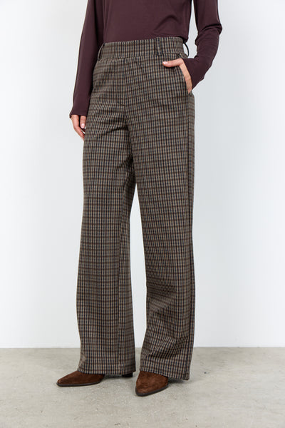 Plaid Wide Leg Pants
