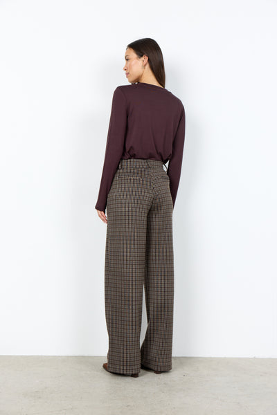 Plaid Wide Leg Pants