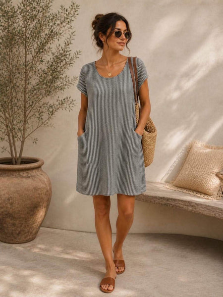 Stripe Cotton Dress