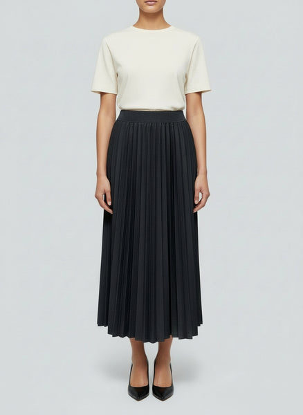Pleat Ultra Suede Skirt
