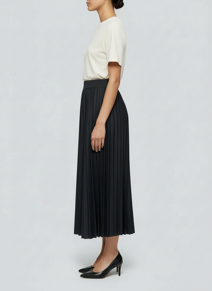 Pleat Ultra Suede Skirt