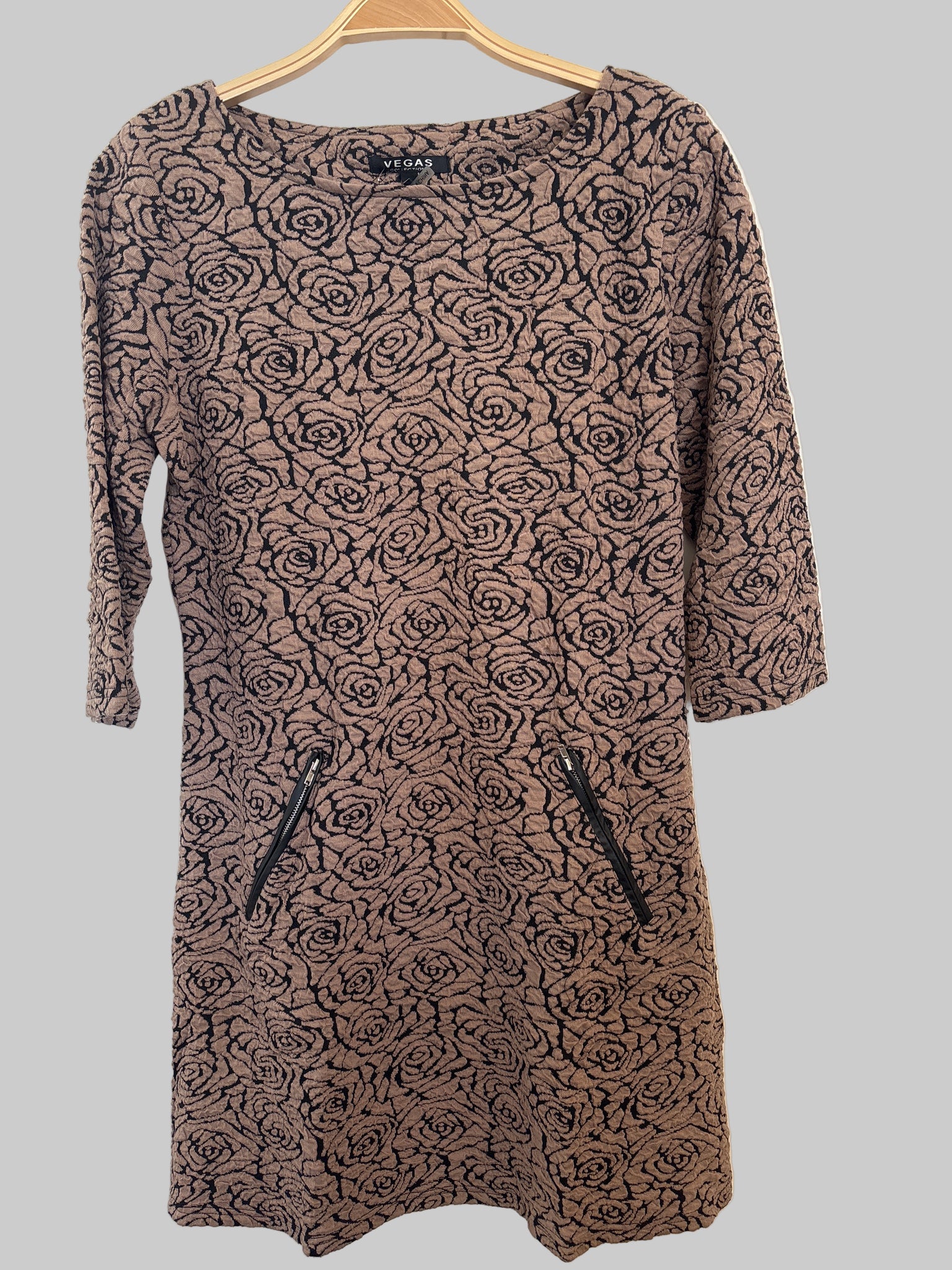 3/4 Sleeve Print Dress