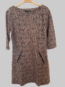 3/4 Sleeve Print Dress