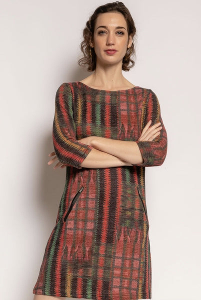3/4 Sleeve Print Dress