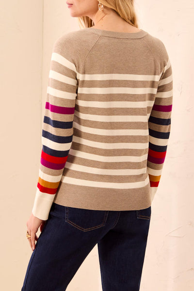 Crew Neck Stripe Sweater